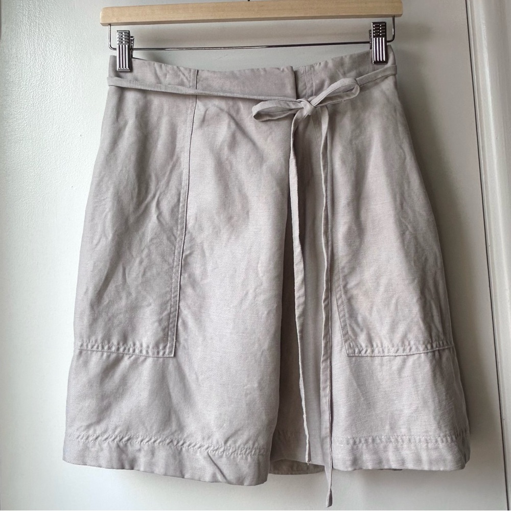 Wilfred Linen Lyocell Mini Skirt Light Grey